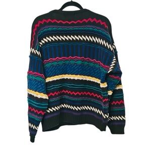 🍄 Vintage Etchings Multicolor Striped Men's Sweater